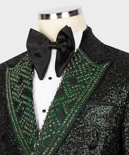 Emerald Reign Beaded Velvet Tuxedo