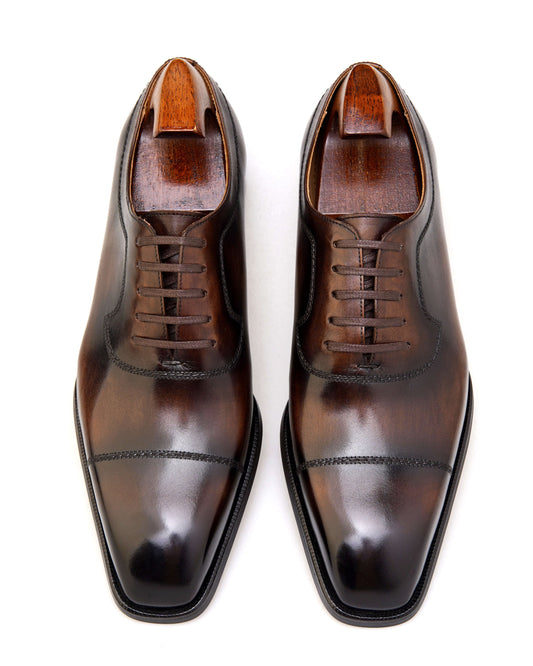 Gloss Oxford Chocolate Brown Shoes