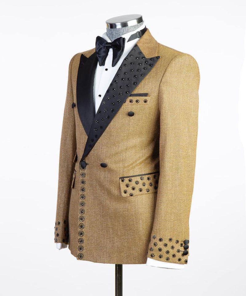 Gold 2 Piece Suit For Men 