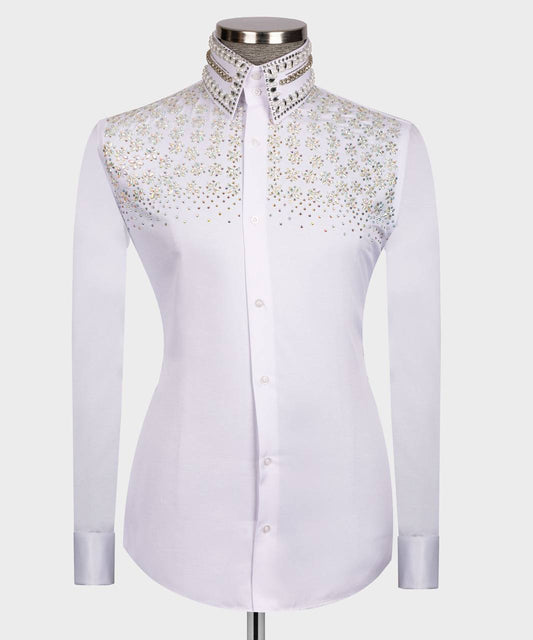 “Golden Aura” White Luxury Shirt