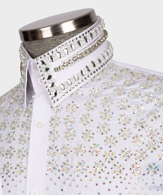 “Golden Aura” White Luxury Shirt