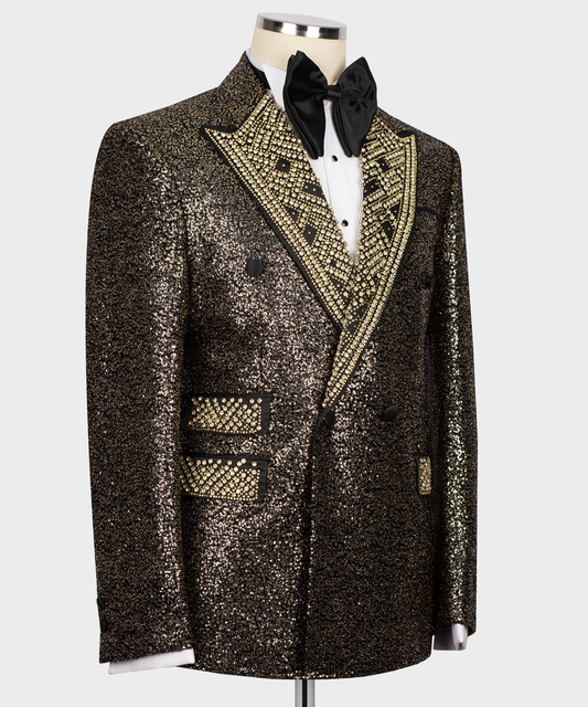 Golden Hour Embellished Yellow Tuxedo