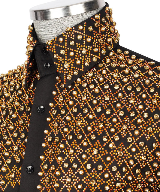 ✨ "Reinado Dorado" – Camisa Negra