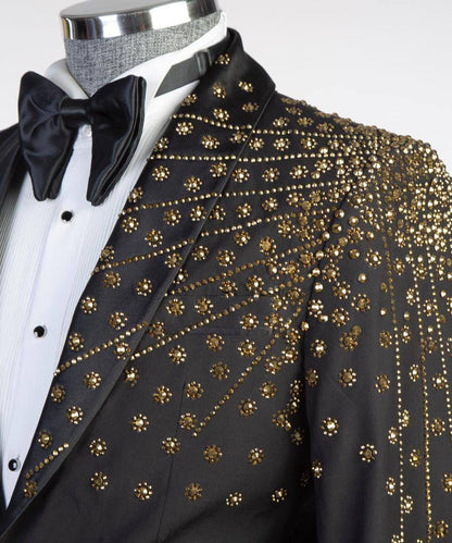 Men’s Golden Tuxedo Suit