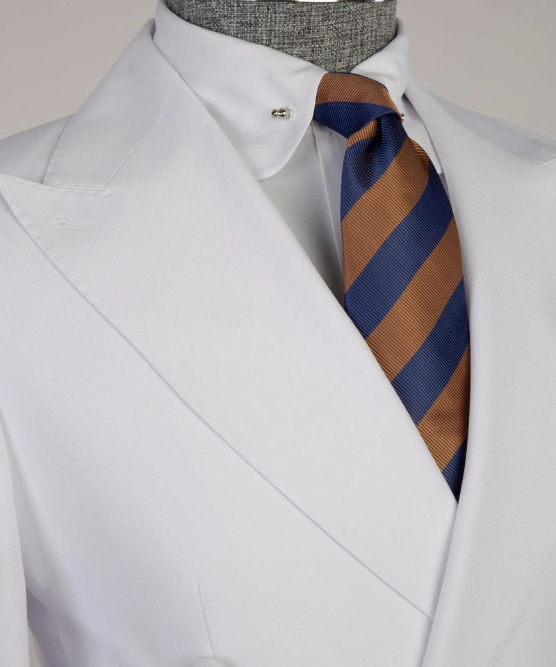 Men’s Casual White Double Breasted Suit