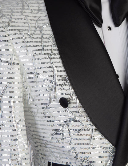 Striking White Sequin Tuxedo