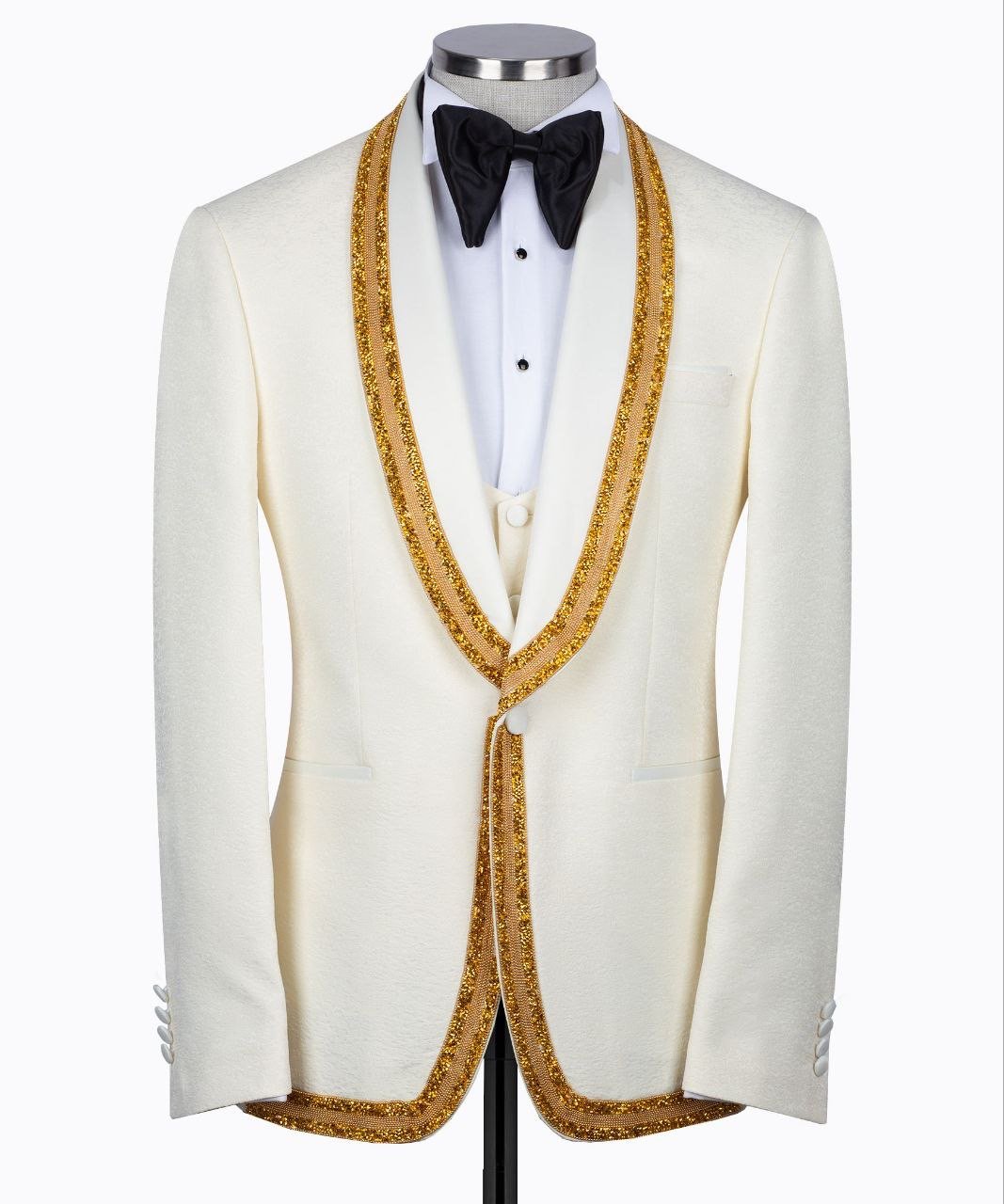 Ivory with Gold Trim Tuxedo