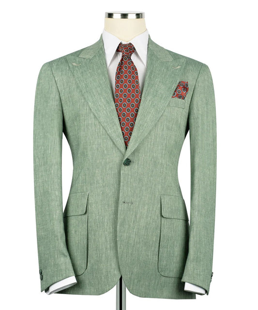 Light Green Linen Blazer for Men