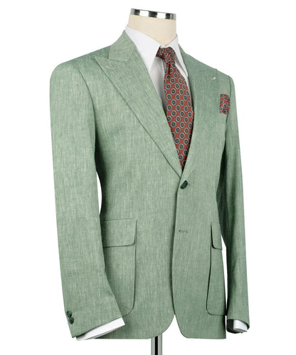 Light Green Linen Blazer for Men – Fresh, Stylish & Summer-Perfect