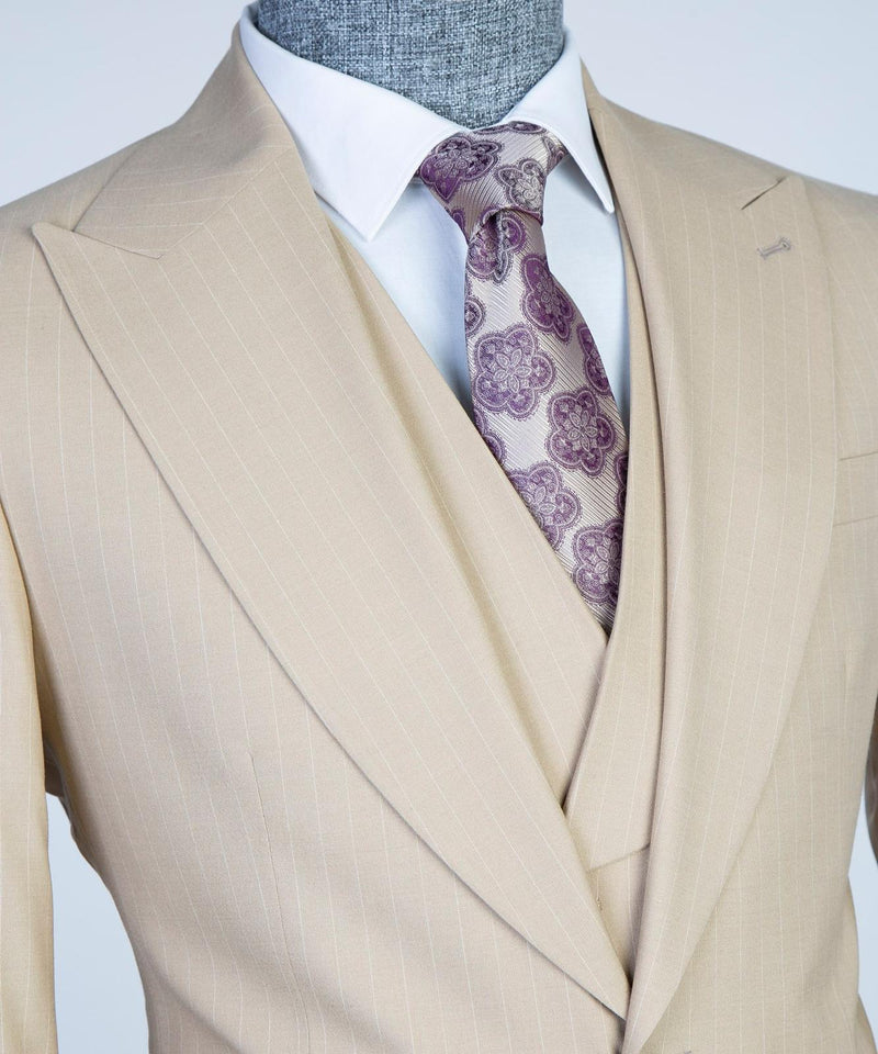 Light Beige Suit For Men