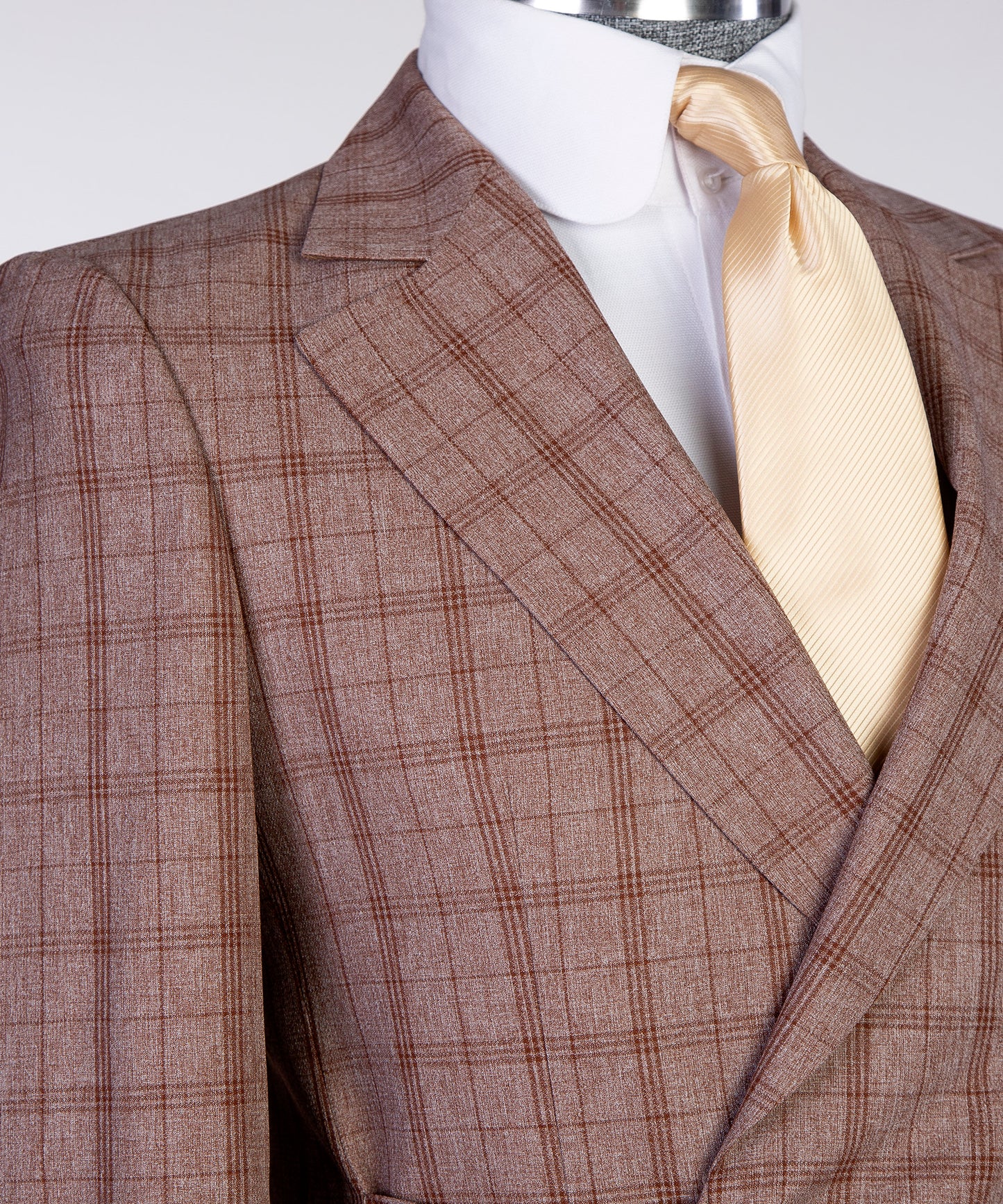 Light Belted Brown Suit