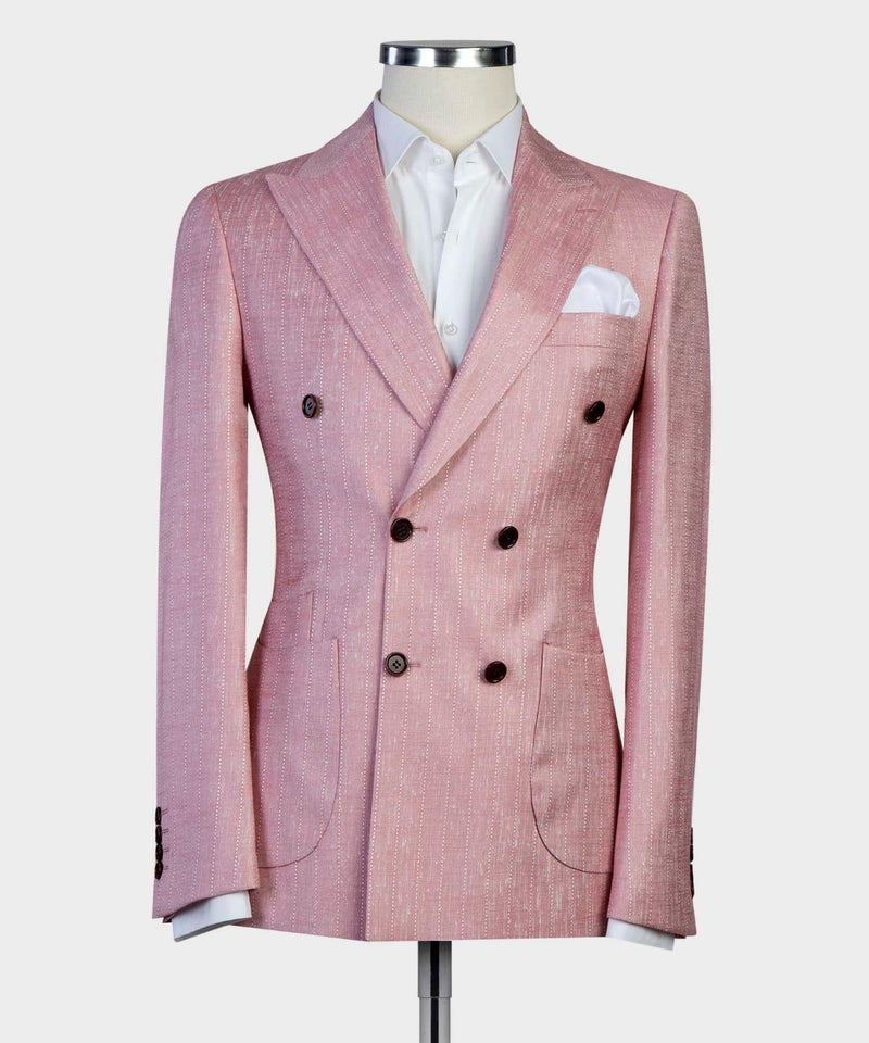 Light Pink Double Breasted Suit