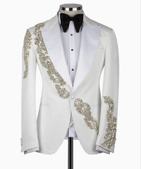 Luxury Crystallized White Tuxedo