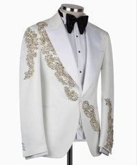 Luxury Crystallized White Tuxedo