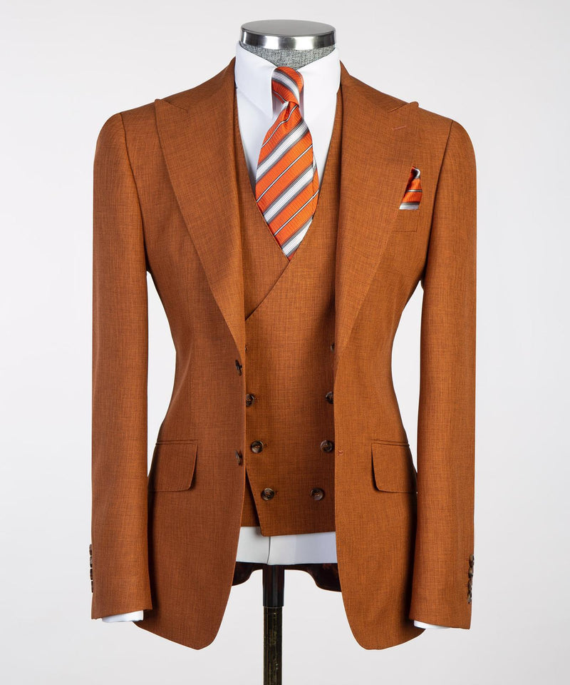 Men’s Classic 3-piece Brown Suit