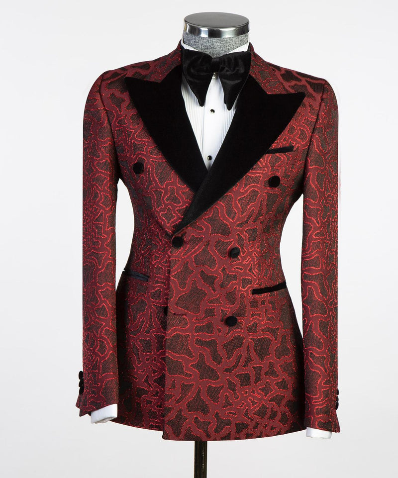 Men's Designer Red Tuxedo