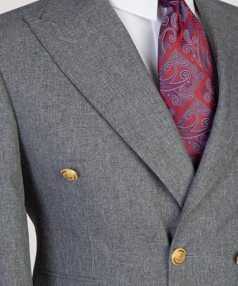 Men’s Double Breasted Gray Suit