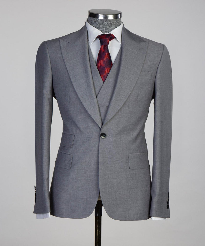 Men's Fashion Grey Slim Fit Suit