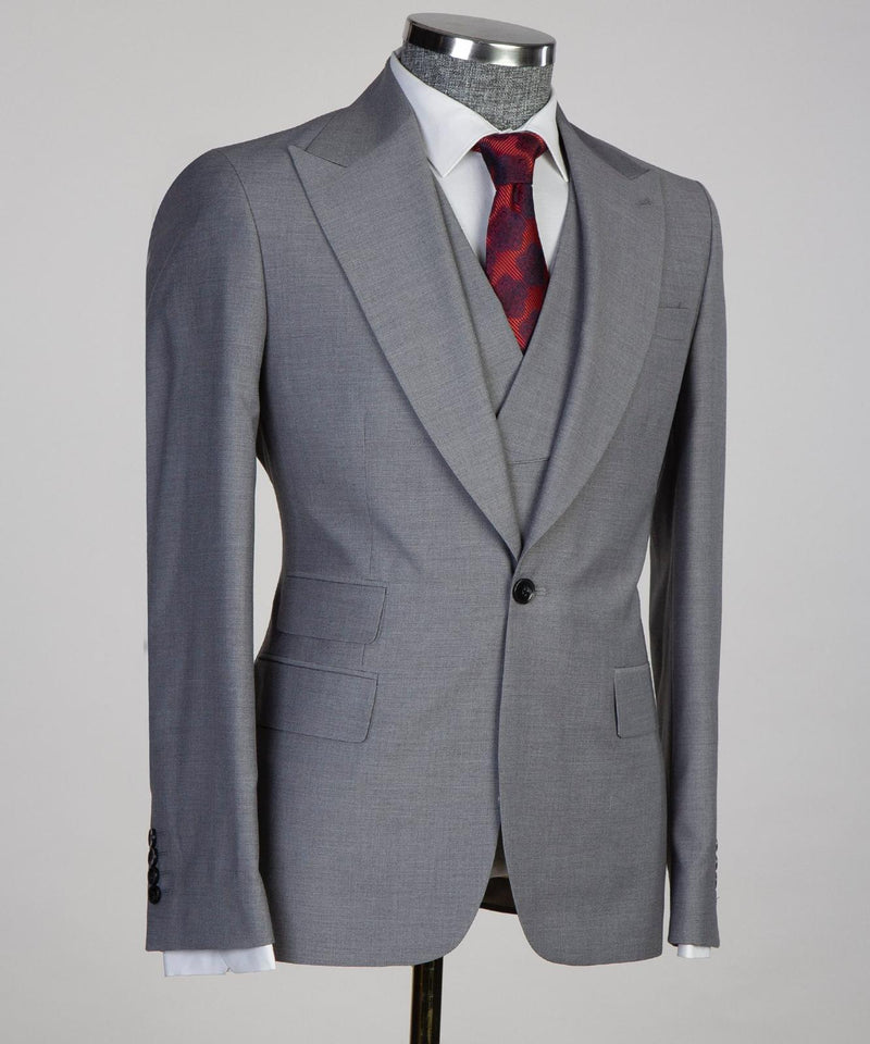 Men's Fashion Grey Slim Fit Suit