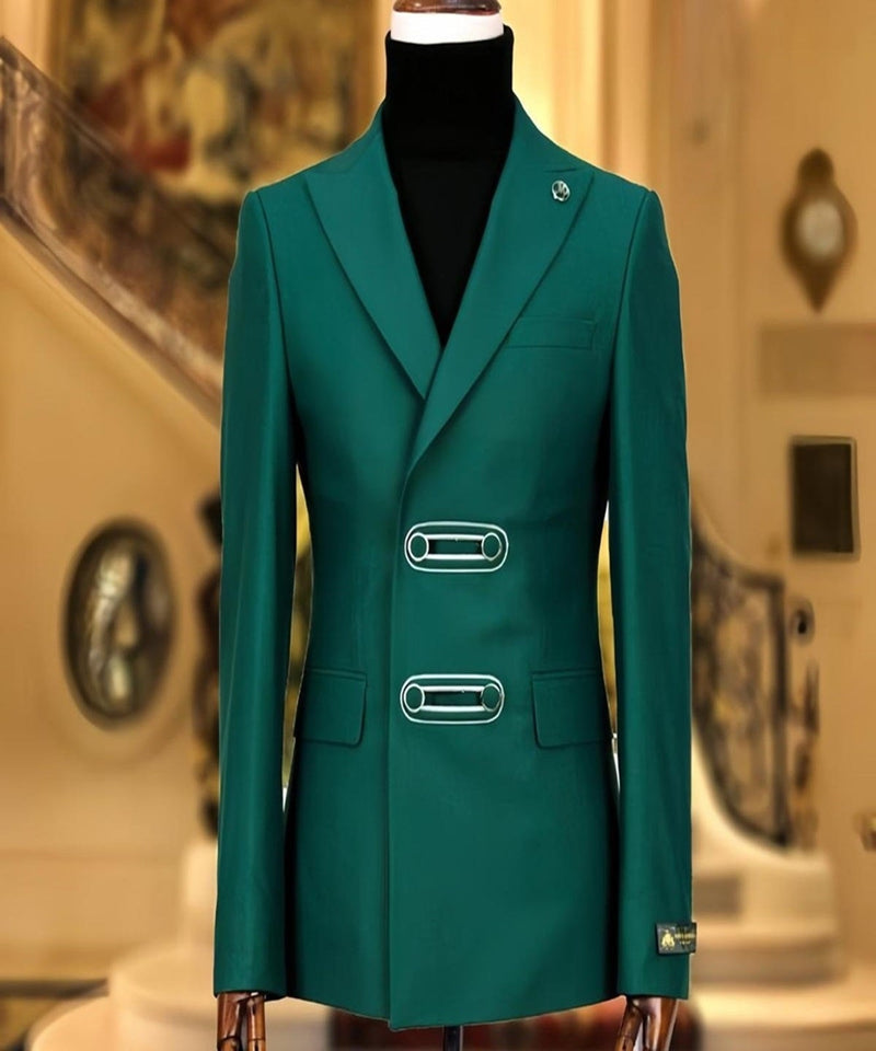 Men's Green Double breasted suit