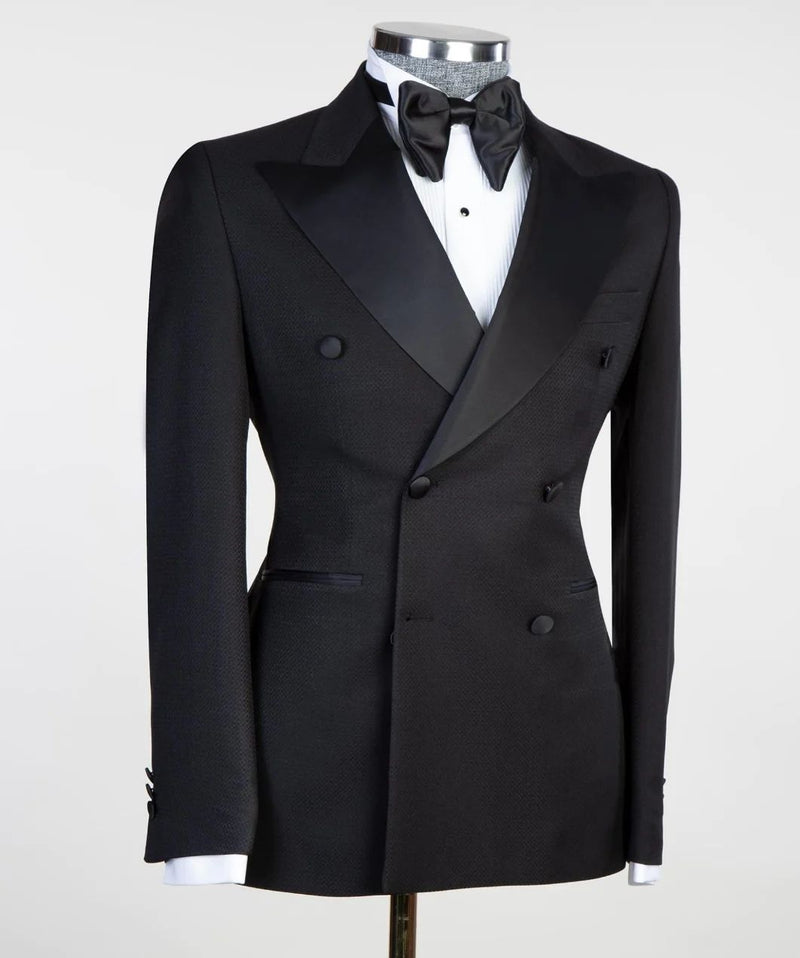 Mens Black Tuxedo double breasted