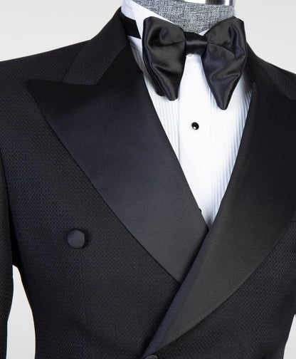 Mens Black Tuxedo double breasted