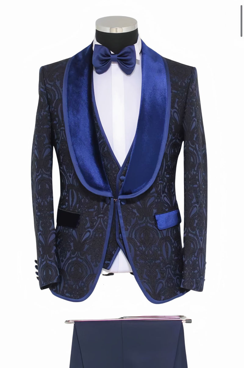 Mens Navy Tuxedo Jacket 