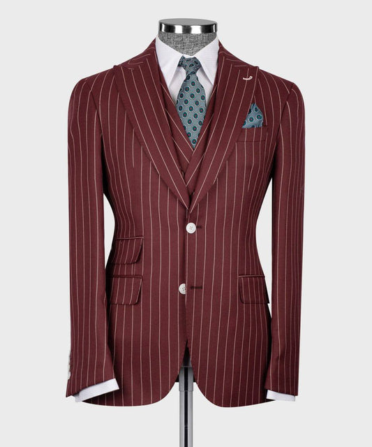 "Mocha Majesty" Pinstripe Suit