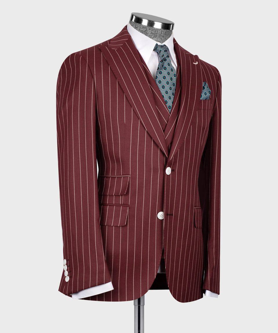 Costume de luxe orange 3 pièces