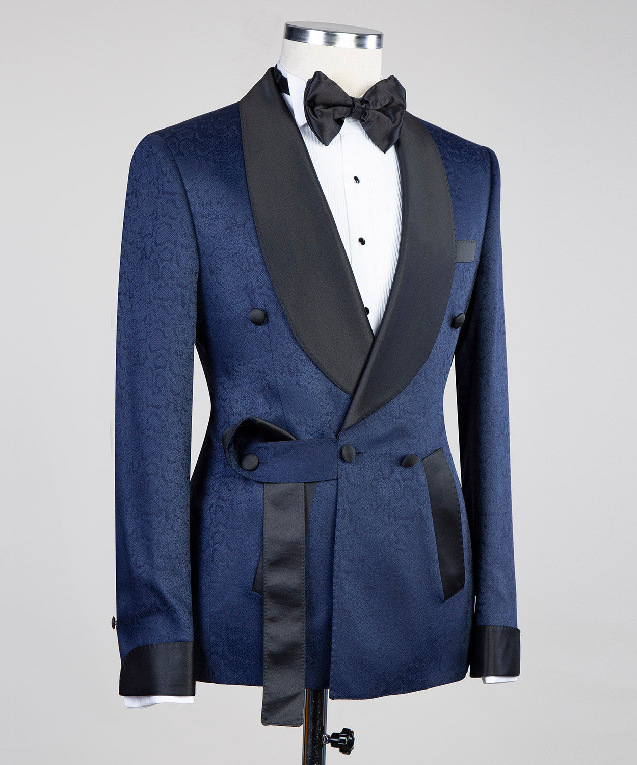 Navy Blue Belted Tuxedo