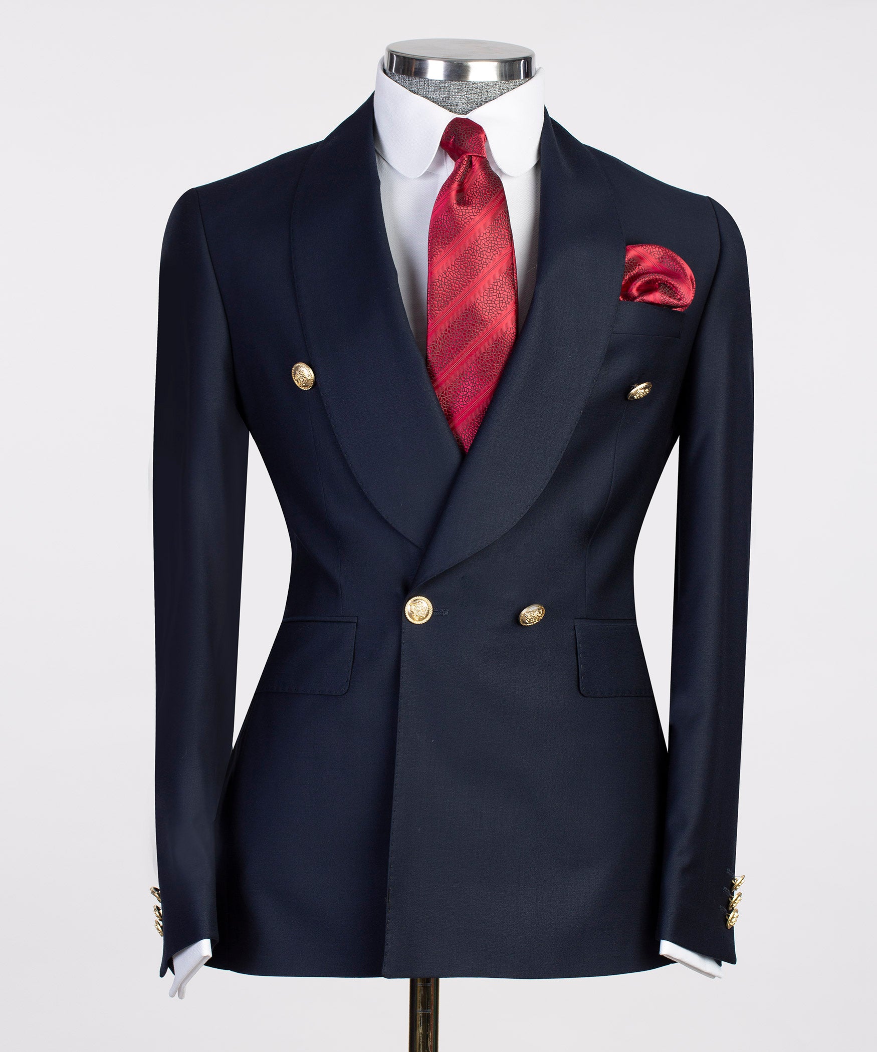 Navy Golden Button Suit