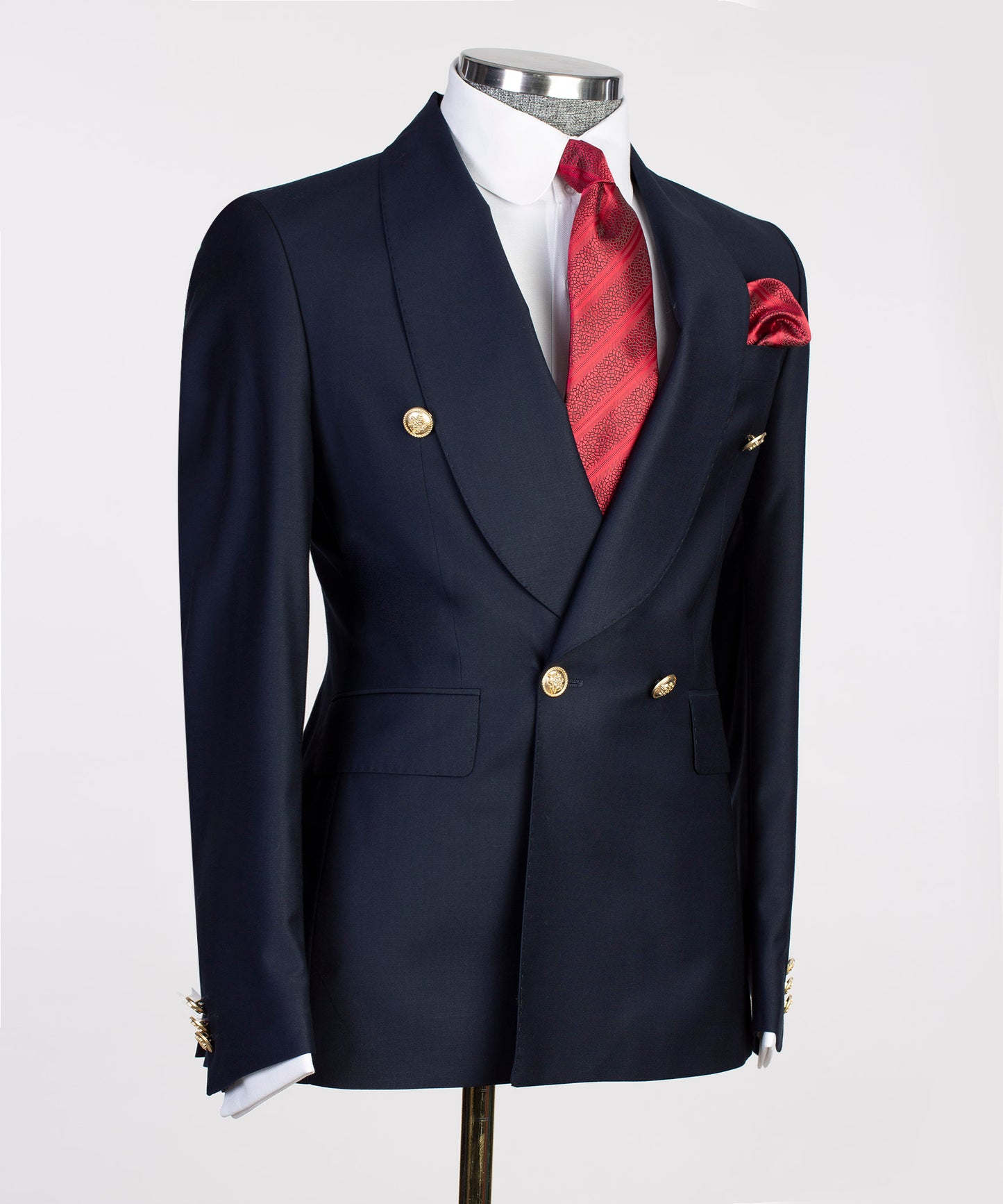 Navy Golden Button Suit