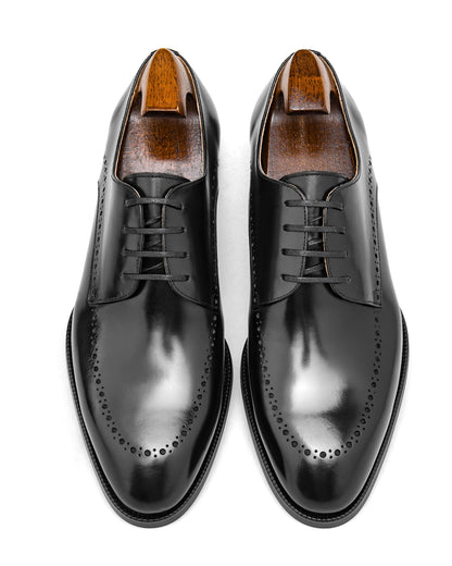 Noir Wholecut Oxfords Shoes