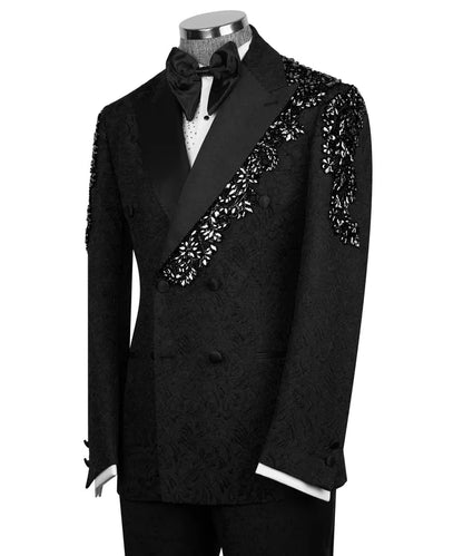 Handmade Stone Embroidered Tuxedo
