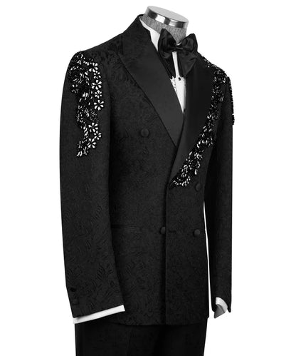 Handmade Stone Embroidered Tuxedo