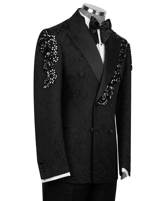 Handmade Stone Embroidered Tuxedo