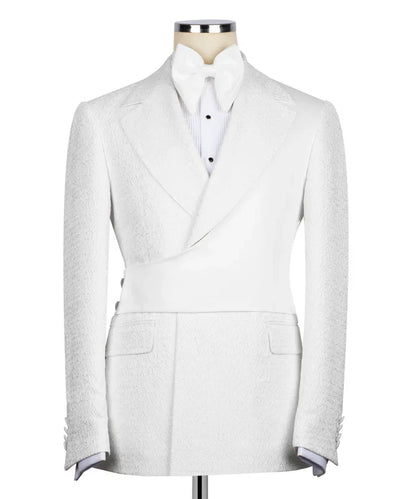 White Double-Breasted Tuxedo – Pure Sophistication, Redefined