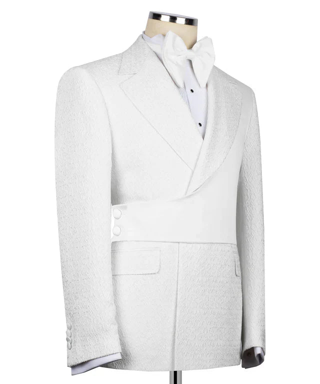 White Double-Breasted Tuxedo – Pure Sophistication, Redefined