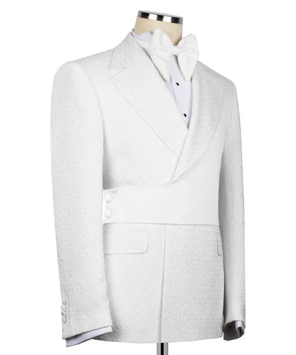 White Double-Breasted Tuxedo – Pure Sophistication, Redefined