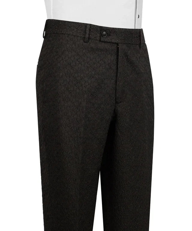 Burgundy & Black Double-Breasted Tuxedo – Statement of Prestige