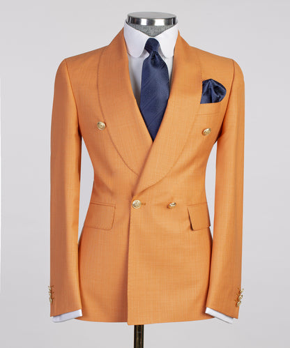 Orange Golden Button Suit