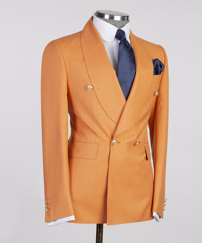 Orange Golden Button Suit