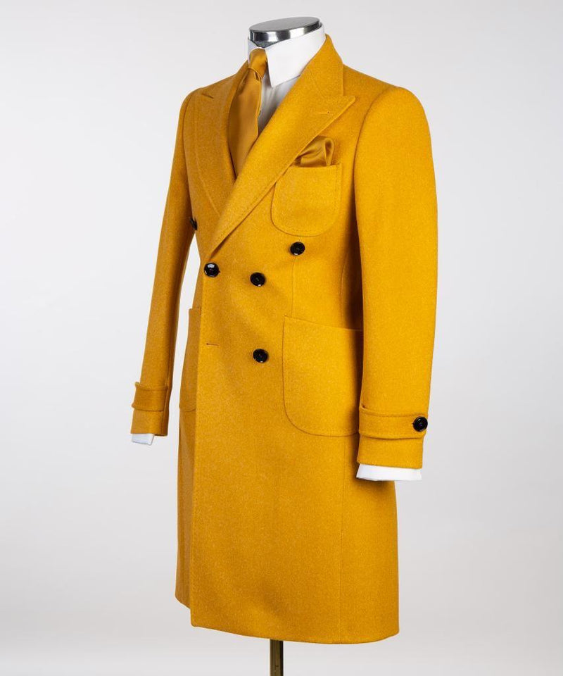 Double-Breasted Yellow Coat