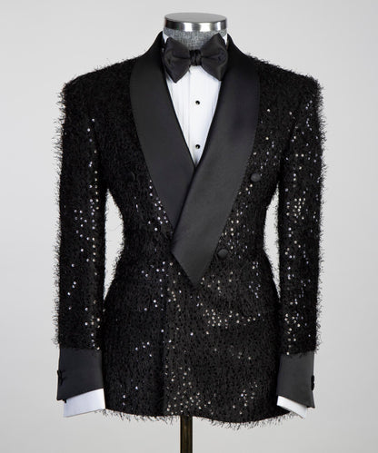 Party Shining Black Belted Tuxedo