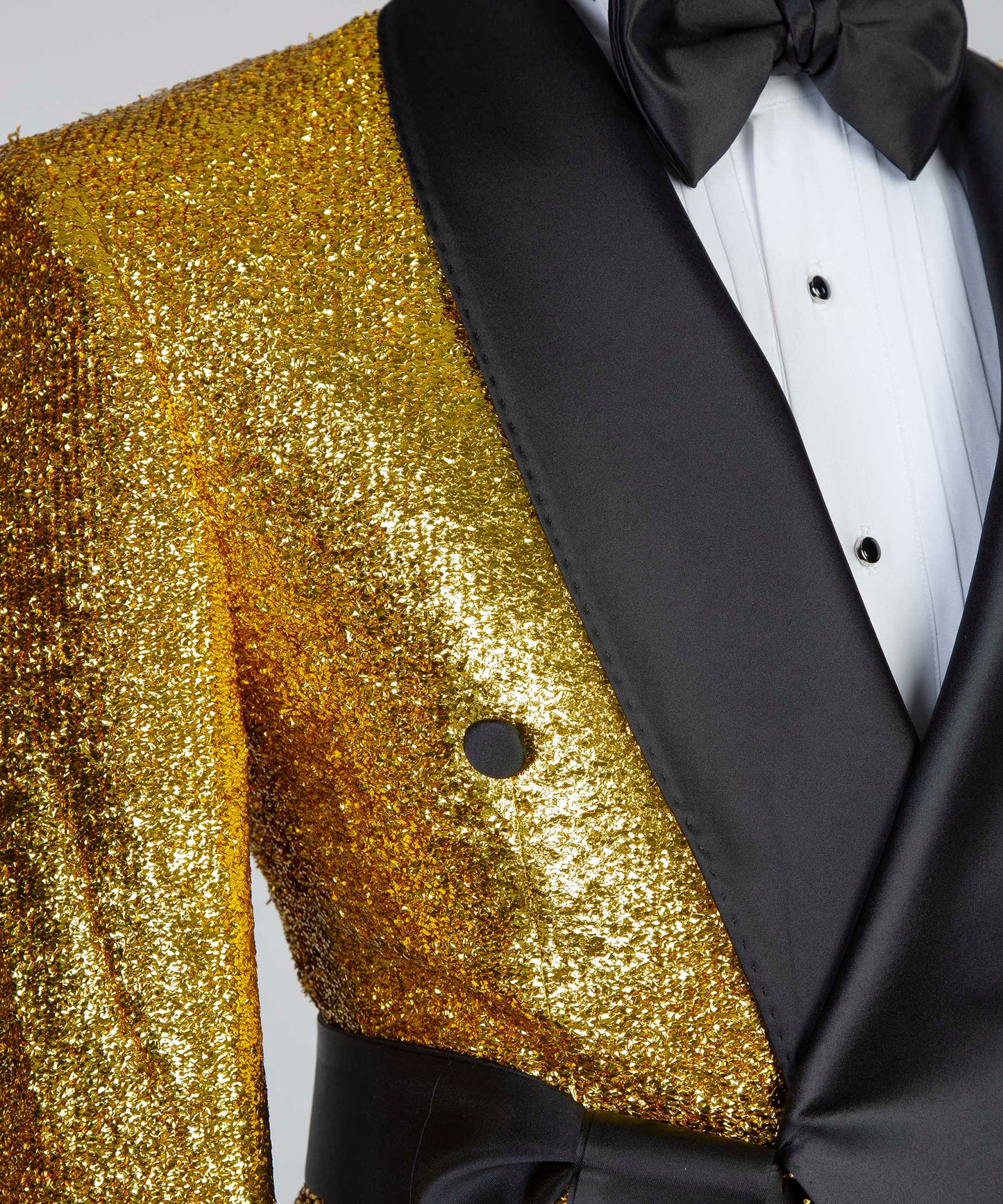 Party Wear Shining Yellow Belted Tuxedo