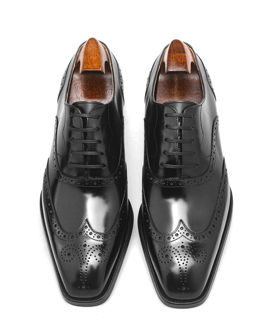 Regent Wingtip Black Shoes