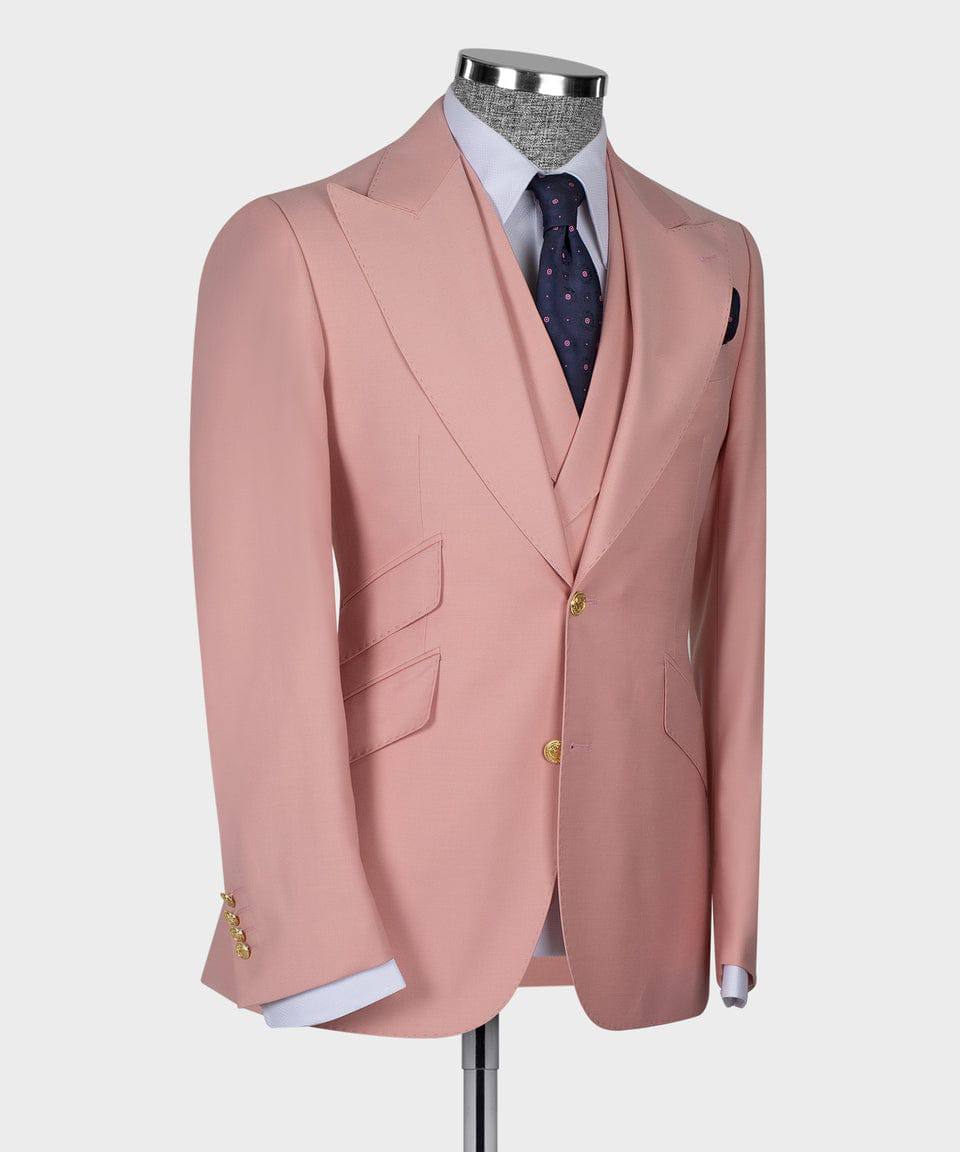 Costume de luxe orange 3 pièces