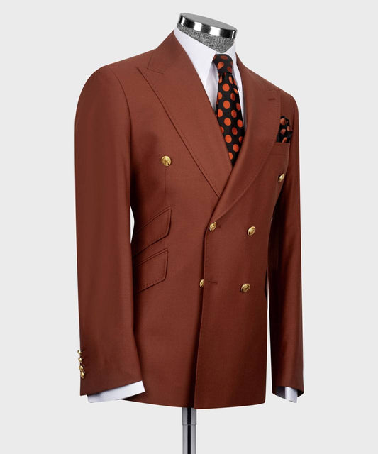 "Rust Reverence" – Double-Breasted Suit 