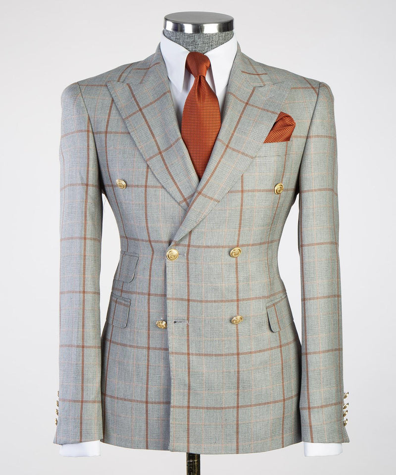 Sartoria Red Striped Ash Suit