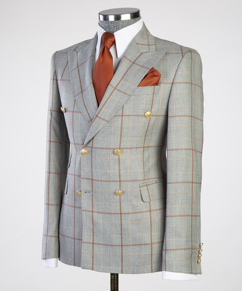 Sartoria Red Striped Ash Suit